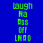 Green pixelated text 'Laugh Na Ass Off LMAO' displayed on four distinct colored backgrounds in a