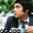 A 6-frame animated contact sheet showing a person in a dark jacket, white shirt, and red tie against green foliage background with pixelated text "FRANK" at the bottom of each frame.