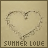 Four sequential frames of a 48x48 pixel animated icon showing a heart outline forming from scattered dots with text below, displayed in a contact sheet layout.