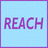 Four- with light blue and purple backgrounds displaying text fragments: REACH, FOR, THE, Stars