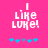 Pixelated text 'I Like Luke!' in white on bright pink background with blue and purple star icons below.