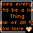 Pixelated orange text on black background with white border, displaying repeated phrases and heart symbols in four quadrants.