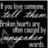 Pixelated grayscale image of a character with long hair and glasses on the left, purple text reading "Have you ever thought" above and "Just maybe You belong with me?" below.