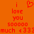 Red pixelated text and symbols on orange background with heart symbol above 'i love you' phrase.