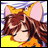 A pixelated anime-style character with brown hair and pink cat ears wearing a yellow top, next to text reading "Anime IM" on black background.