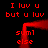 Red pixelated text and shapes on black background with repeated phrases and a central red frame-like structure.