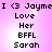 Pixelated text on a pink gradient background with repeated phrases and symbols.