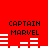 Red background with four identical 'CAPTAIN MARVEL' text blocks and white bar graphs below each, arranged in two of two
