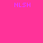 Four quadrants of solid color with pixelated text 'HLSH' in purple on each section.