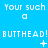 Blue background with repeated white text and symbols in a pattern, showing animation changes across frames