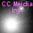 Four- of grayscale space scenes with bright light sources and pink text "CC Meidia Inc."