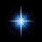 star-shaped icons with color variations and subtle animation effects on a black background