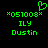 Green pixelated text and symbols on black background, with a heart symbol above the top-left text block.