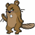 Pixelated brown beaver-like creature with green eyes and a white chest symbol stands beside bold black text reading "DON'T BE A HOSER, EH?" on white background.