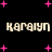 Black background with pink starbursts and repeated light-colored text 'karaiyn' in pixelated font.