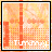 Animated sequence of orange-toned pixelated icons with 'Tunmy' text, showing progressive character count changes from 5 to 6 letters.