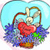 A pixelated icon shows a white rabbit inside a glass dome with a red heart and blue flowers at the base.