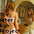 Pixelated image of a woman in a white dress standing beside a man with brown hair, overlaid with black text reading "The Alter Ego Project".