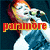 A static image of a person with red hair singing into a microphone, overlaid with the text 'paramore' in orange and yellow.