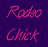 Two side-by-side display pixelated text: 'Rodeo' above 'Chick', with left dark purple background and right light blue background