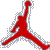 Red silhouette of a basketball player mid-jump on gray background with black text reading 'Ruler Of The Court' on white background.