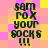 Pixelated text on a checkered background with alternating pink and yellow squares.