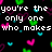 Pixelated text reads 'you're the only one who makes me draw those little hearts in the margin of my paper' over a black background with floating pink, green, and cyan heart shapes.