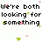 Pixelated text and heart symbols on a white background with gray corner, featuring animated pink and green hearts floating upward.