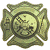 Static pixel art of a metallic fire department emblem with four arms and central circular design on white background, next to green text reading Original Icons .com.