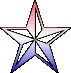 nine star-shaped icons with gradient fills in various color combinations on a gray background