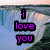 A four- of text overlays on a waterfall background, with each displaying different phrases in distinct colors