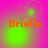 A four- displays the name 'Brielle' in orange text over a pink background with green light effects, showing subtle variations in light positioning