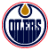 Four distinct sports team logos arranged in a : Edmonton Oilers, NHL shield, Western Conference, and an empty gray square
