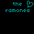 Pixelated cyan text and a heart symbol on black background, with two identical side-by-side layouts.
