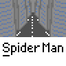 Animated contact sheet of Spider-Man buddy icon frames showing multiple poses and actions against city backgrounds with repeated "Spider Man" text labels.