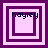Four square display a purple and white pixelated animation of nested squares with the text 'hoyley' in dark blue, each showing different square configurations