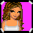 Pixelated animated contact sheet showing a female character in sports attire across multiple frames with text elements on pink backgrounds.