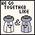 Pixel art animation of two salt shakers with smiling faces, connected by an ampersand symbol and pink hearts that change position across frames.