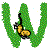 Animated sequence of a yellow cartoon cat climbing a green W-shaped structure with pixelated texture.