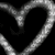 A heart-shaped icon with a sparkling outline on black background, showing subtle animation changes across frames.