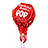 Red lollipop with 'POP' text on a white background, surrounded by yellow containing green pixelated text