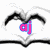 Pixelated icon shows a heart-shaped outline with black curved lines and gray smoke-like effects, containing pink and blue 'ai' text on white background.