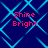 Blue background with cyan geometric lines forming a pattern, overlaid with four instances of red text reading "Shine Bright" in pixelated font
