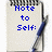 A spiral-bound notepad with blue text and a pen, showing two sequential states of written notes.