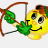 A pixelated animated buddy icon featuring a yellow smiley face with green arrow and brown bow, next to 'Sagittarius' text and date range 'nov 23-dec 21'