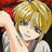 Pixelated anime-style character with blonde hair and red headwear, next to black background with white text reading 'Anime IM' and 'com'.