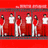 A 48x48 pixel animated contact sheet showing two frames of a group of people in red and white outfits against a red background, with green text reading "Original Icons .com" on the right side.