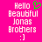 Pixelated text on bright pink background with green heart symbol above 'Hello' and smiley face at bottom.