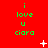 Red background with green text reading "i love u ciara" repeated in a , white star and cross symbols scattered across the image