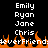 Pixelated text names and 'ForeverFriend' flame graphic on black background with orange and white elements.